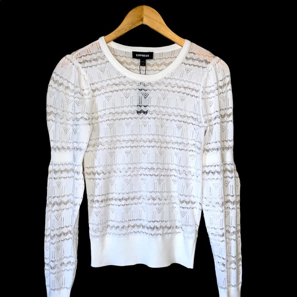 Express Tops - 5 for $25💗 NWT EXPRESS LACE TOP IVORY WHITE SIZE XS